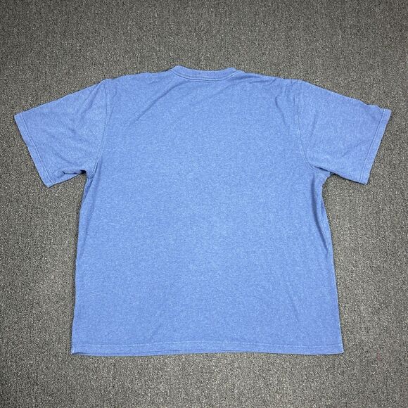 Carhartt T-Shirt Adult Blue Green Logo Work Wear Heavyweight Casual Size XL - Picture 3 of 5